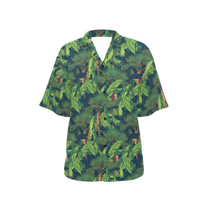 Rainforest Pattern Print Design A01 Women's Hawaiian Shirt