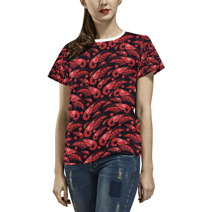 Shrimp Print Design LKS303 Women's  T-shirt