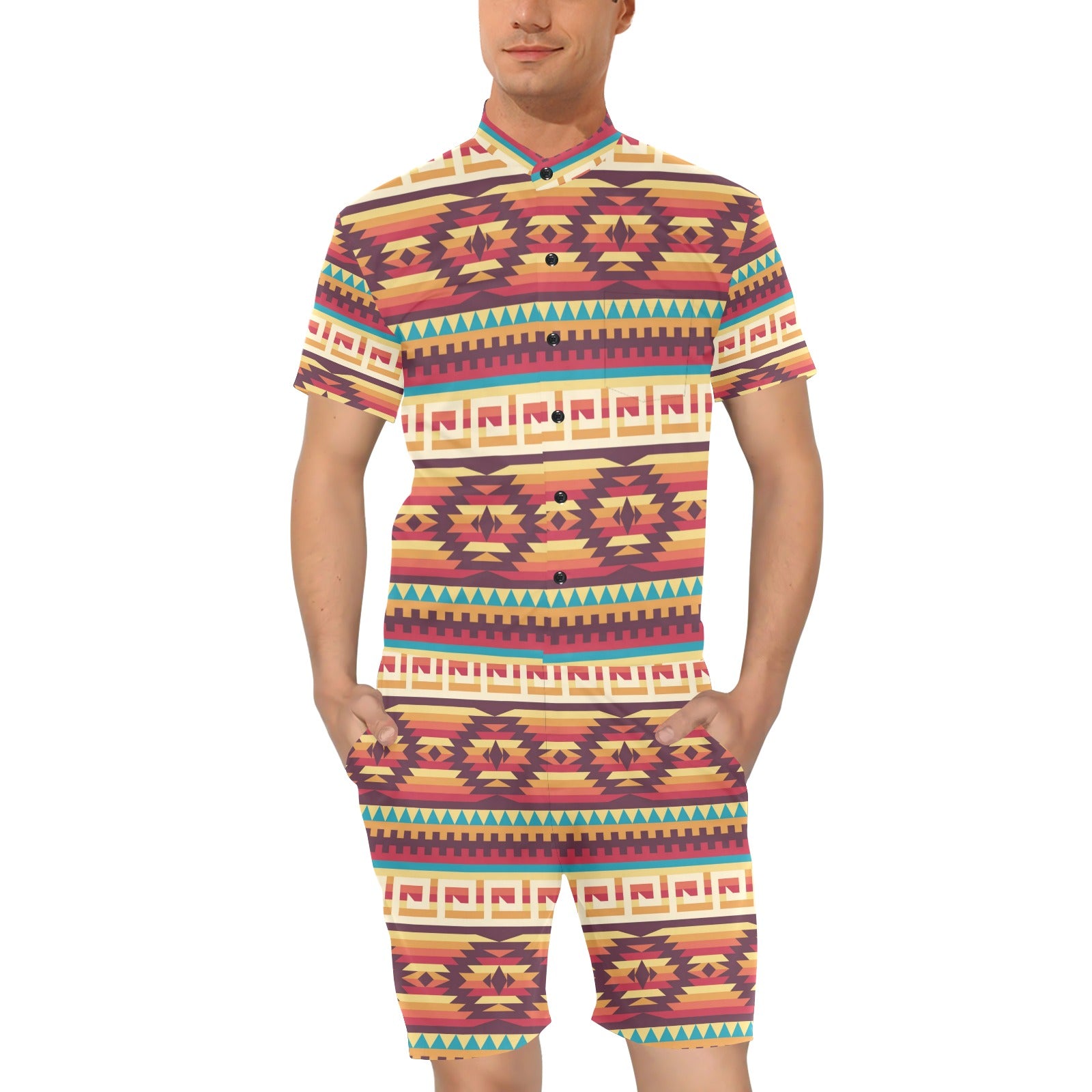 Tribal Aztec Vintage Men's Romper