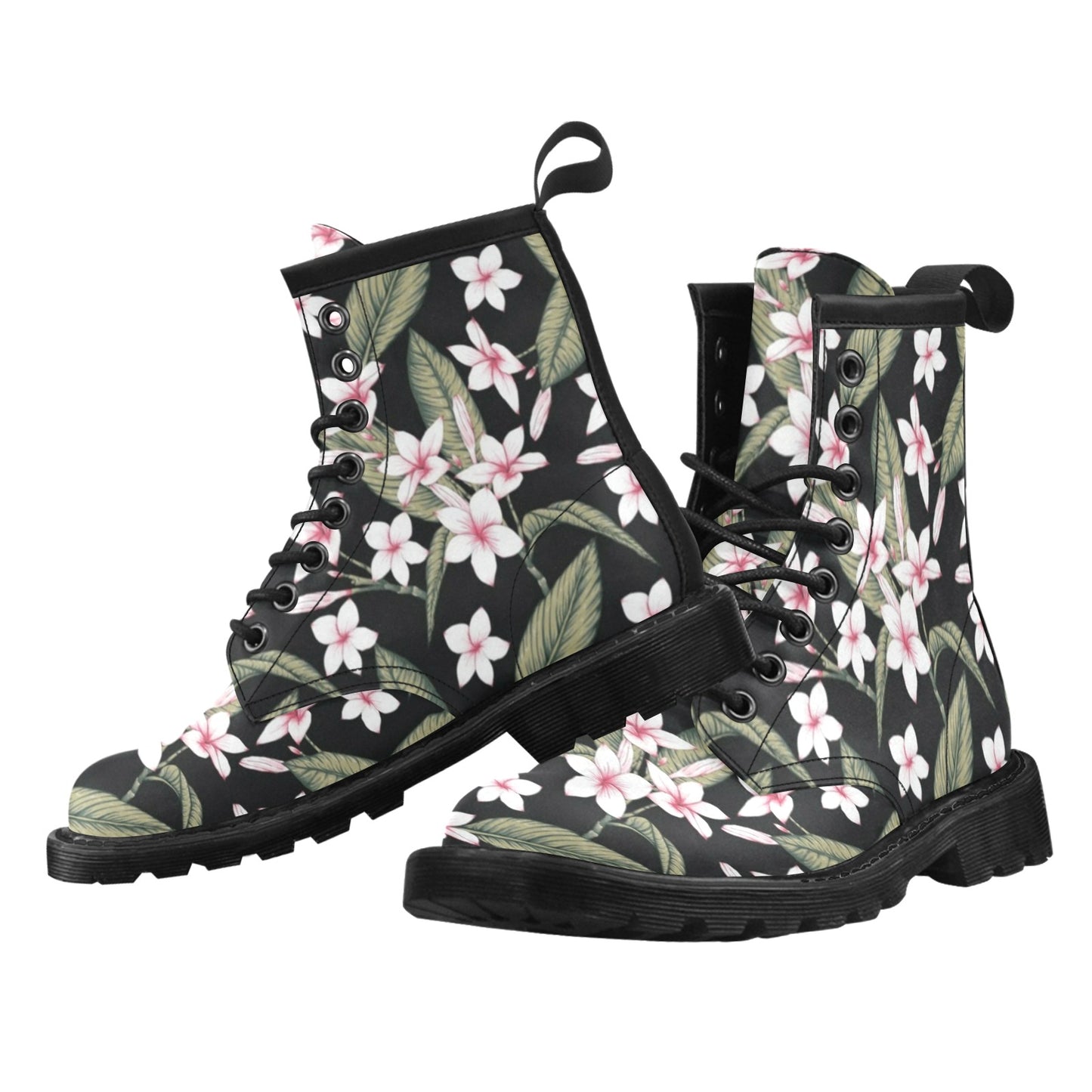 Plumeria Pattern Print Design PM021 Women's Boots