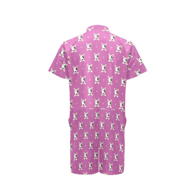 Bull Terrier Happy Print Pattern Men's Romper