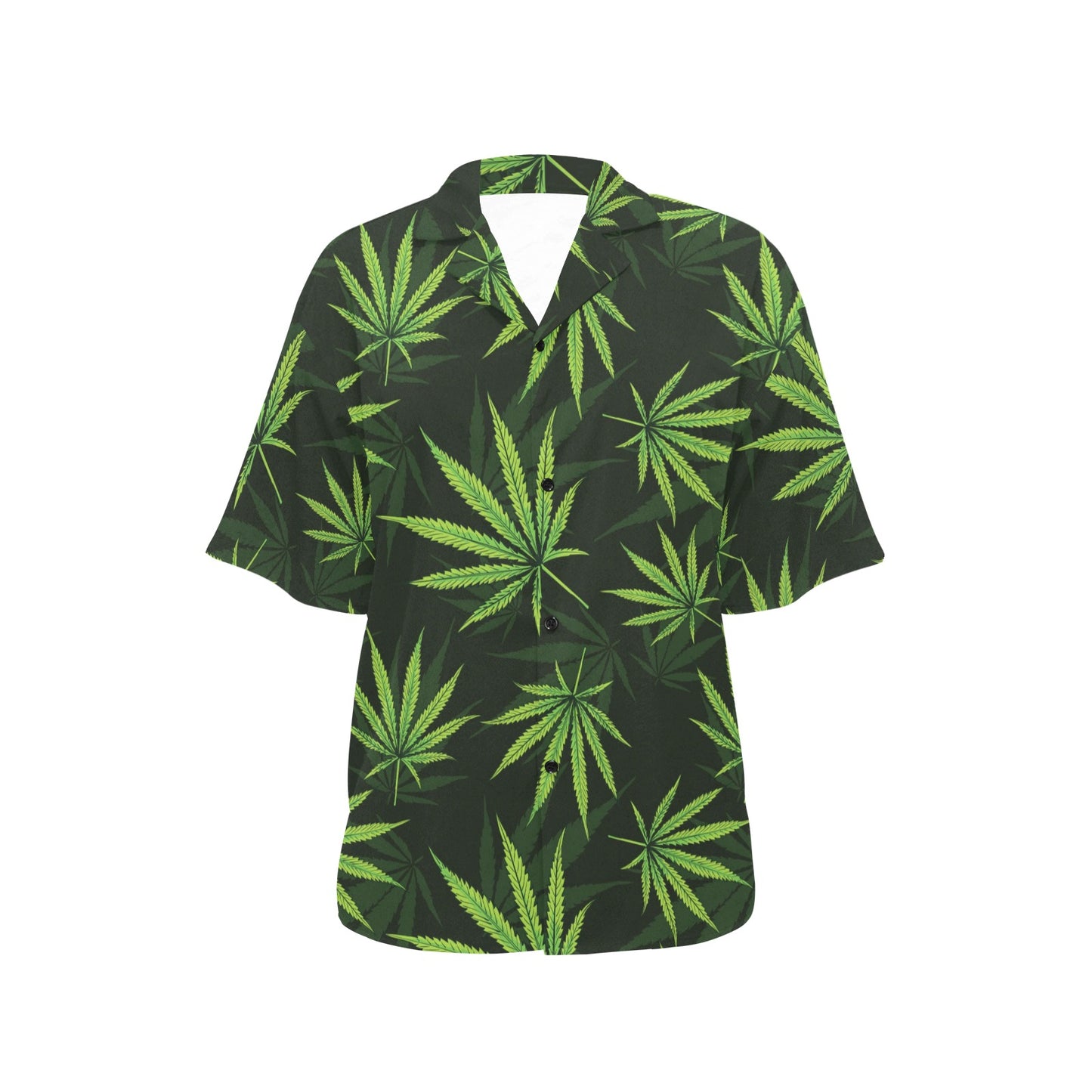 Pot Leaf Pattern Print Design A03 Women's Hawaiian Shirt
