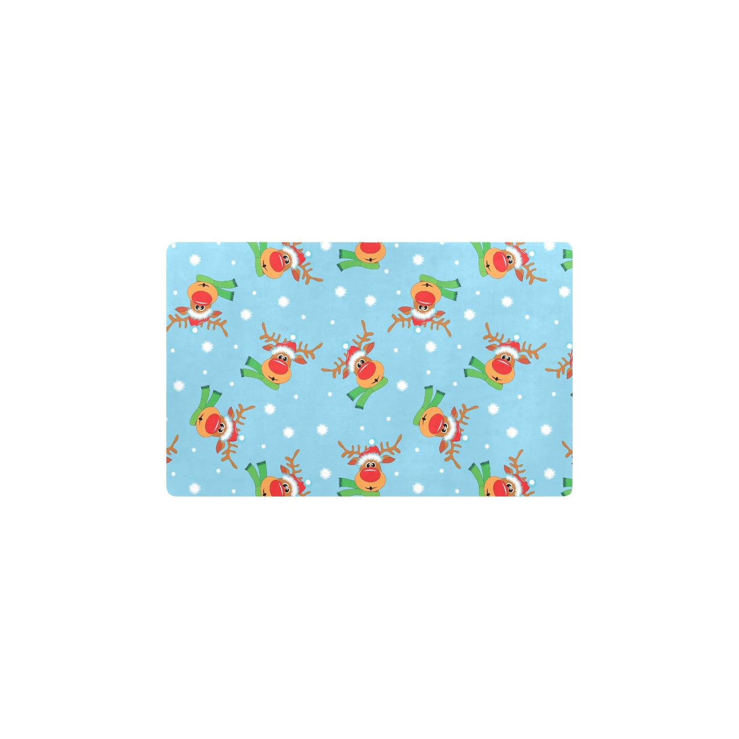 Reindeer cute Pattern Print Design 02 Kitchen Mat