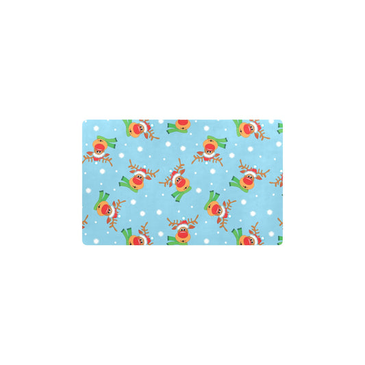 Reindeer cute Pattern Print Design 02 Kitchen Mat