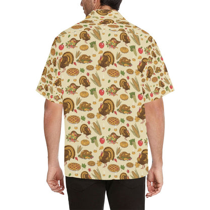 Thanksgiving Print Design LKS302 Men's Hawaiian Shirt