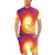 Vortex Twist Swirl Flame Themed Men's Romper