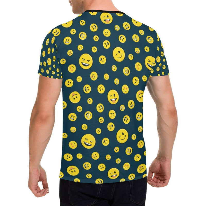 Smiley Face Emoji Print Design LKS301 Men's All Over Print T-shirt