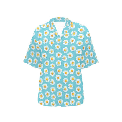 Daisy Pattern Print Design DS03 Women's Hawaiian Shirt