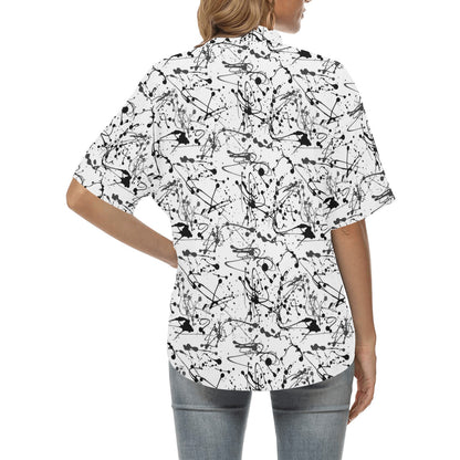Splatter Print Design LKS305 Women's Hawaiian Shirt