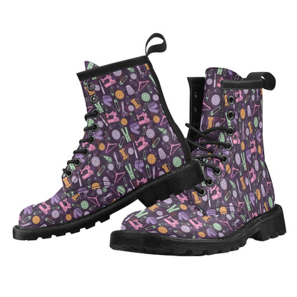 Sewing Equipment Print Design LKS306 Women's Boots