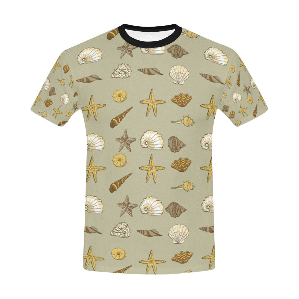 Seashell Beach Print Design LKS303 Men's All Over Print T-shirt