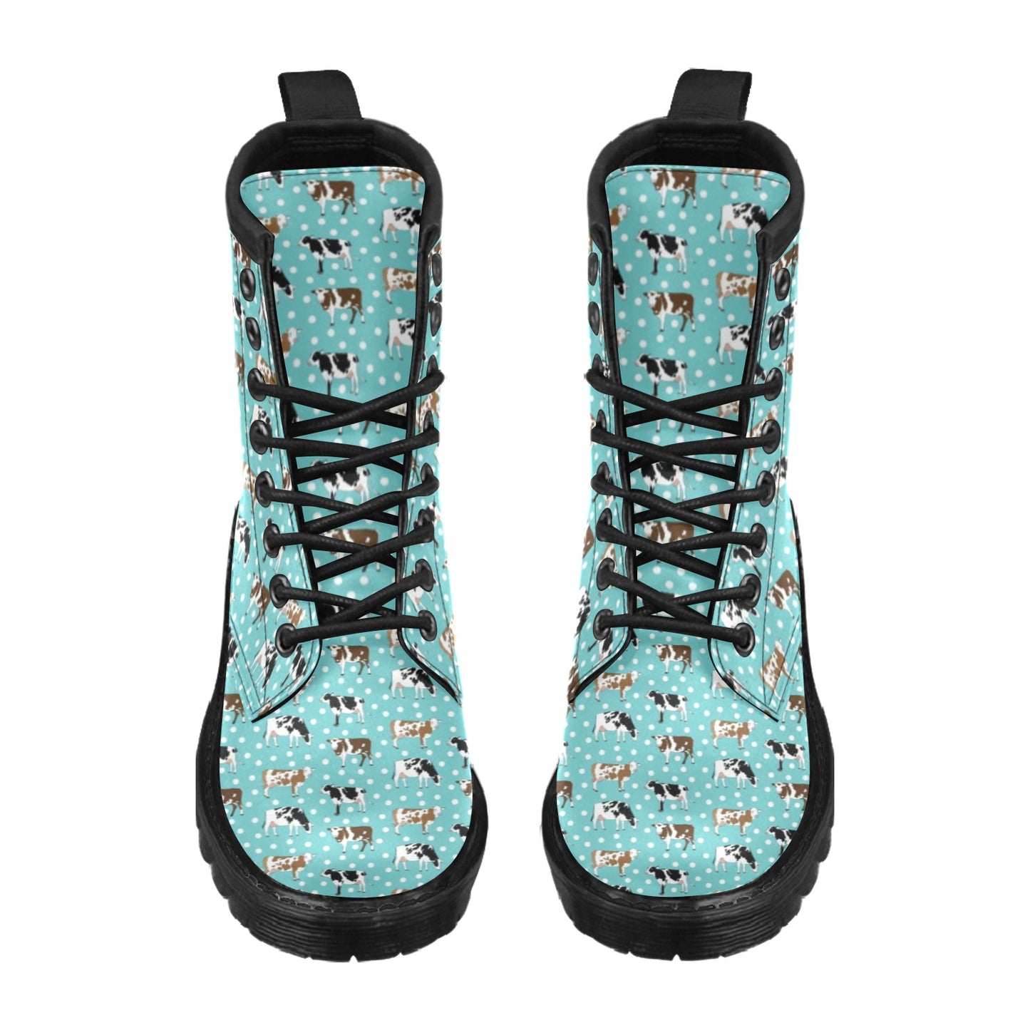 Cattle Print Design LKS405 Women's Boots
