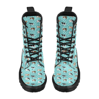 Cattle Print Design LKS405 Women's Boots