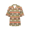 American indian Skull Animal Women's Hawaiian Shirt