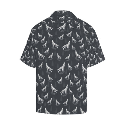 Wolf Print Design LKS303 Men's Hawaiian Shirt