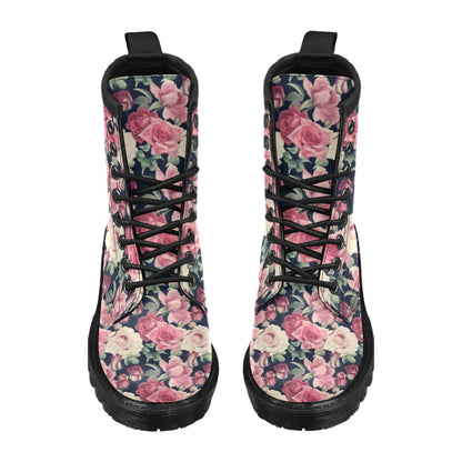 Rose Pattern Print Design RO05 Women's Boots