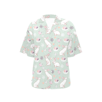 Rabbit Pattern Print Design RB011 Women's Hawaiian Shirt
