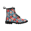 Red Hibiscus Blue Scene Women's Boots