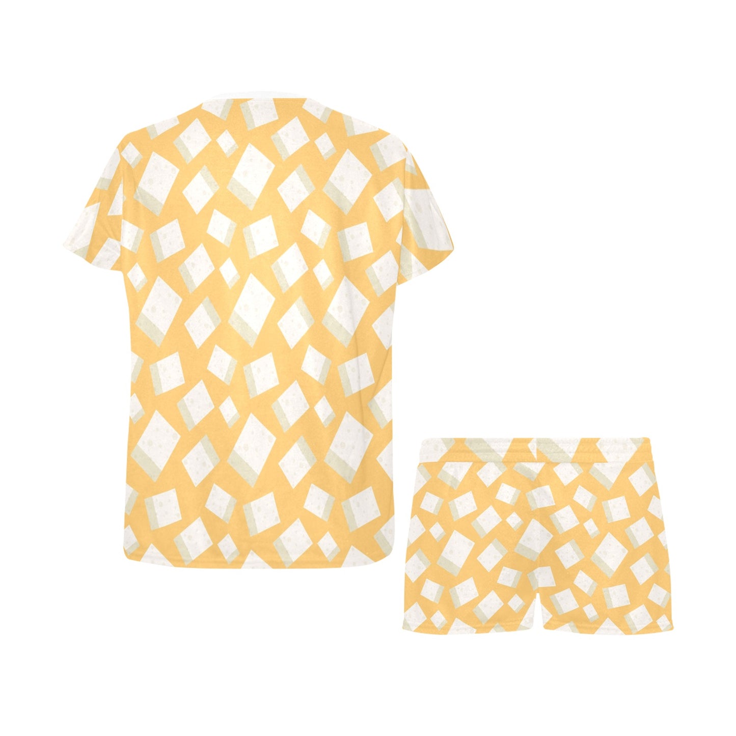 Tofu Print Design LKS302 Women's Short Pajama Set