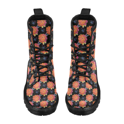 Marigold Pattern Print Design MR04 Women's Boots
