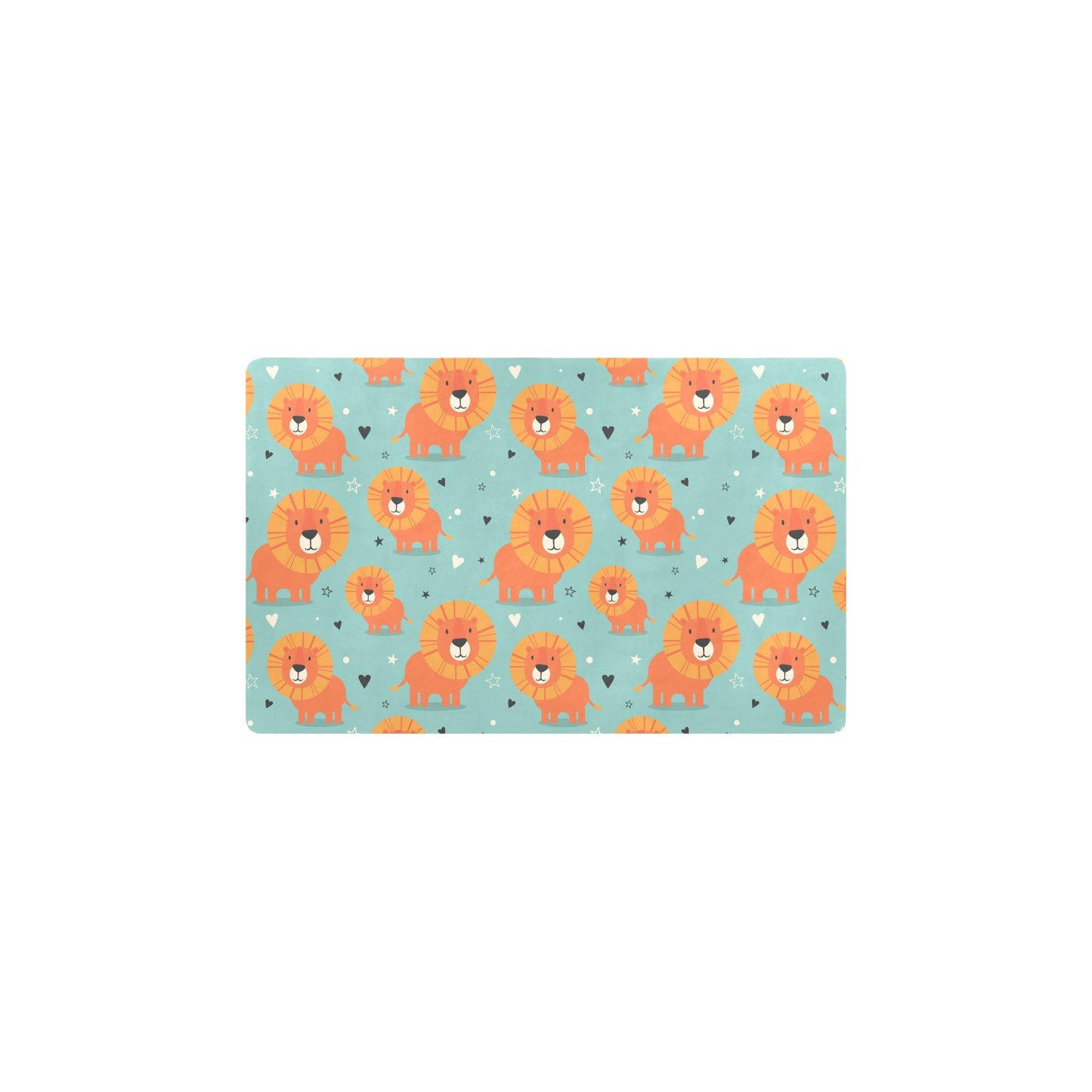 Lion Baby Pattern Print Design 03 Kitchen Mat