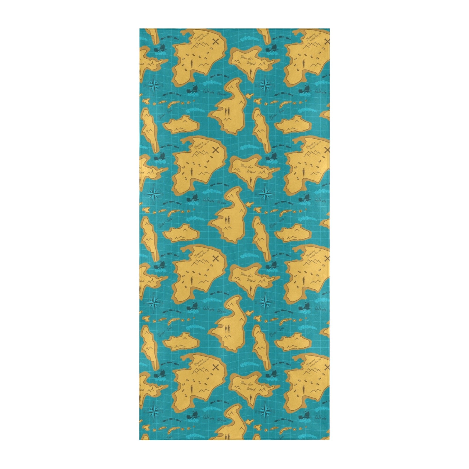 World Map Print Design LKS301 Beach Towel 32" x 71"