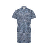 Leopard Blue Skin Print Men's Romper