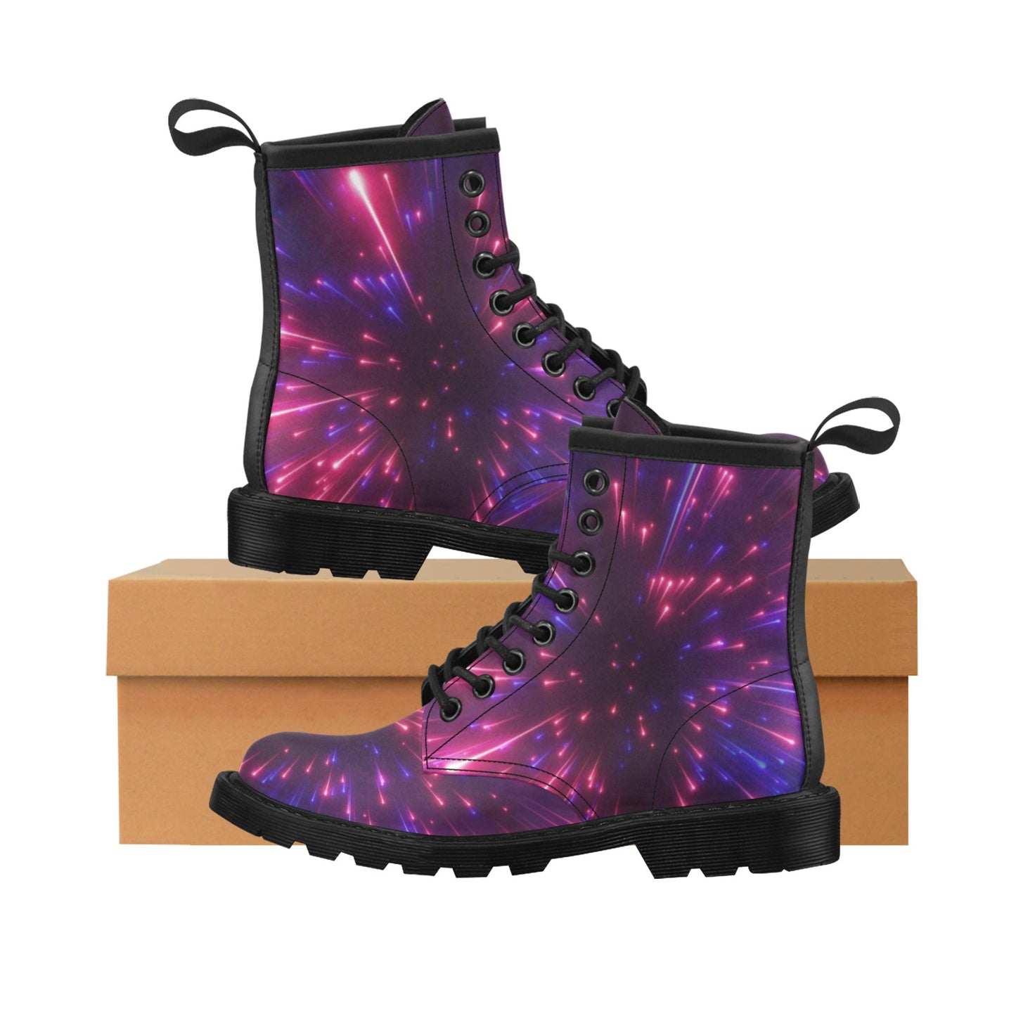 Celestial Purple Blue Neon Speed Light Women's Boots