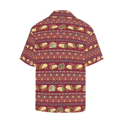 Burrito Taco Print Design LKS302 Men's Hawaiian Shirt