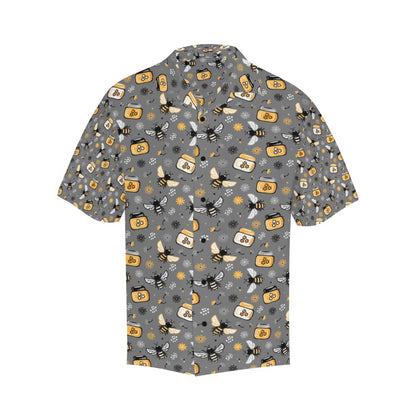 Honey Bee Print Design LKS301 Men's Hawaiian Shirt
