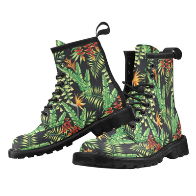 Hawaiian Flower Tropical Palm Leaves Women's Boots