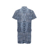 Leopard Blue Skin Print Men's Romper