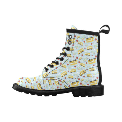 School Bus Back To School Print Design LKS303 Women's Boots