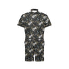 Hummingbird with Embroidery Themed Print Men's Romper