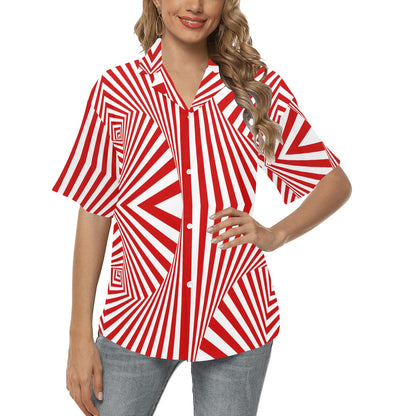Vortex Print Design LKS304 Women's Hawaiian Shirt