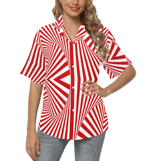 Vortex Print Design LKS304 Women's Hawaiian Shirt