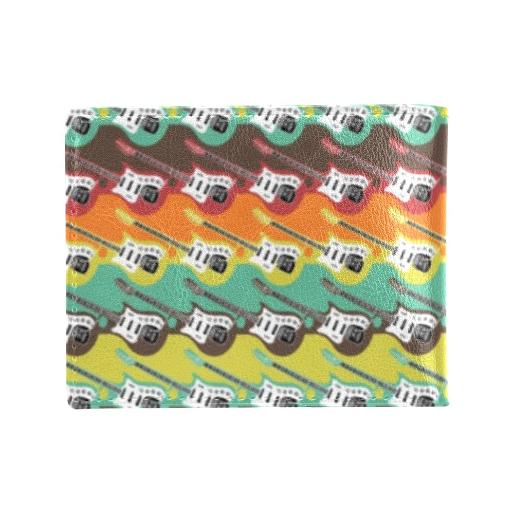 Electric Guitar Print Design LKS401 Men's ID Card Wallet