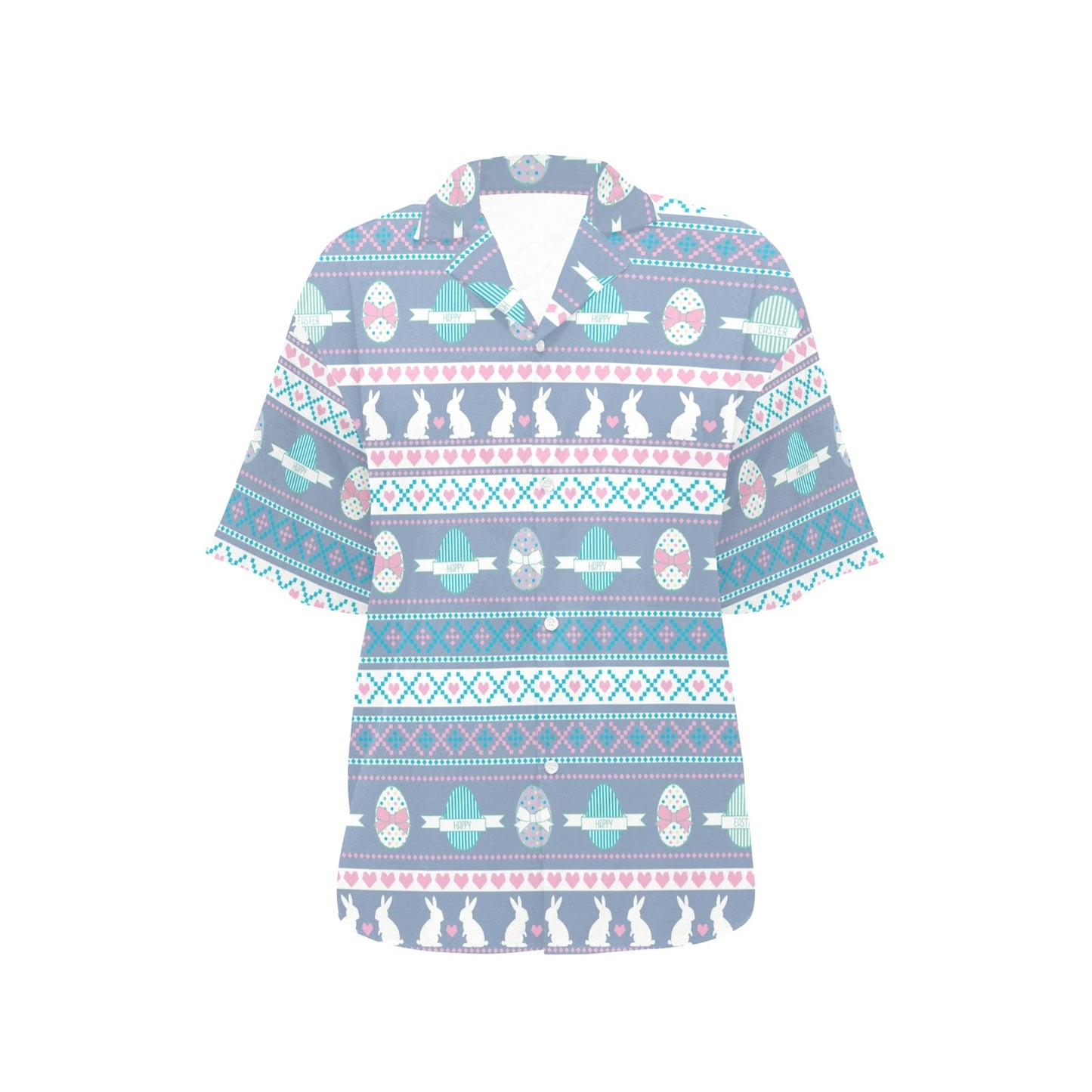 Easter Eggs Pattern Print Design RB013 Women's Hawaiian Shirt