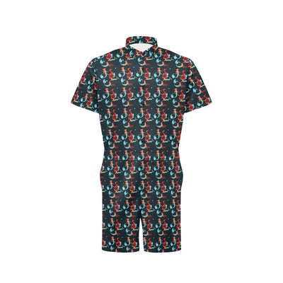 Mermaid Girl Themed Design Print Men's Romper