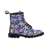 Neon Hibiscus Pattern Print Design HB016 Women's Boots