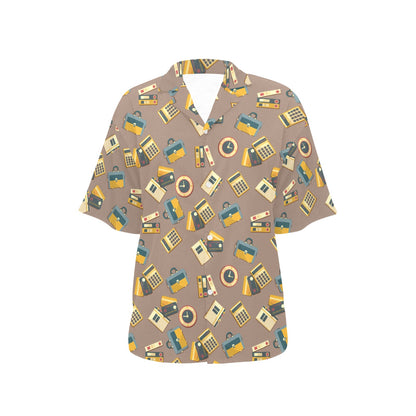 Accounting Financial Pattern Print Design 03 Women's Hawaiian Shirt