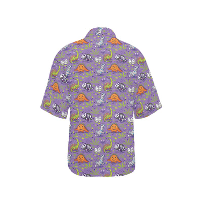 Zombie Dinosaur Print Design LKS302 Women's Hawaiian Shirt