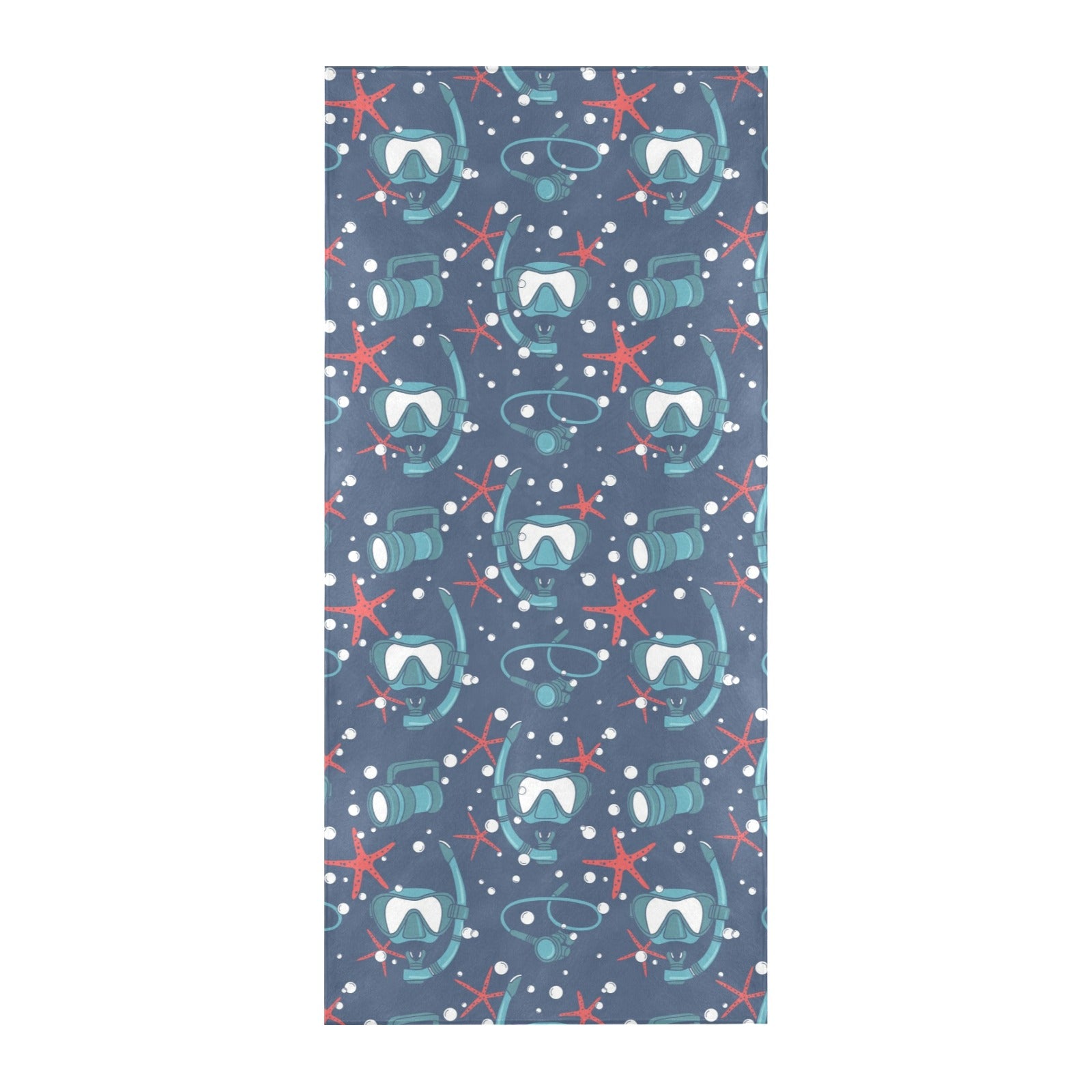 Scuba Equipment Print Design LKS302 Beach Towel 32" x 71"