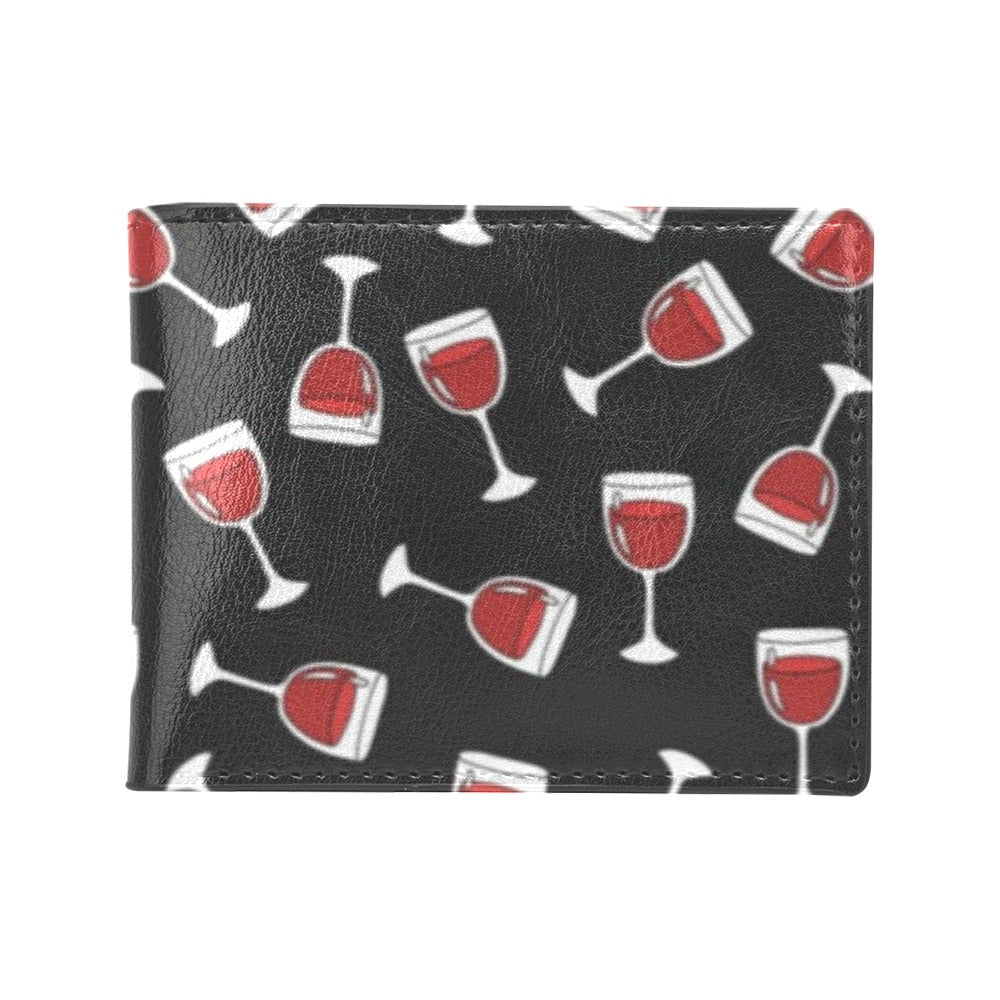 Wine Glass Print Design LKS303 Men's ID Card Wallet