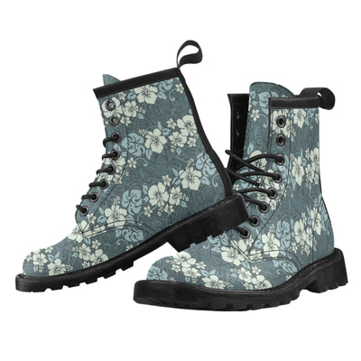 Flower Hawaiian Hibiscus Style Print Pattern Women's Boots