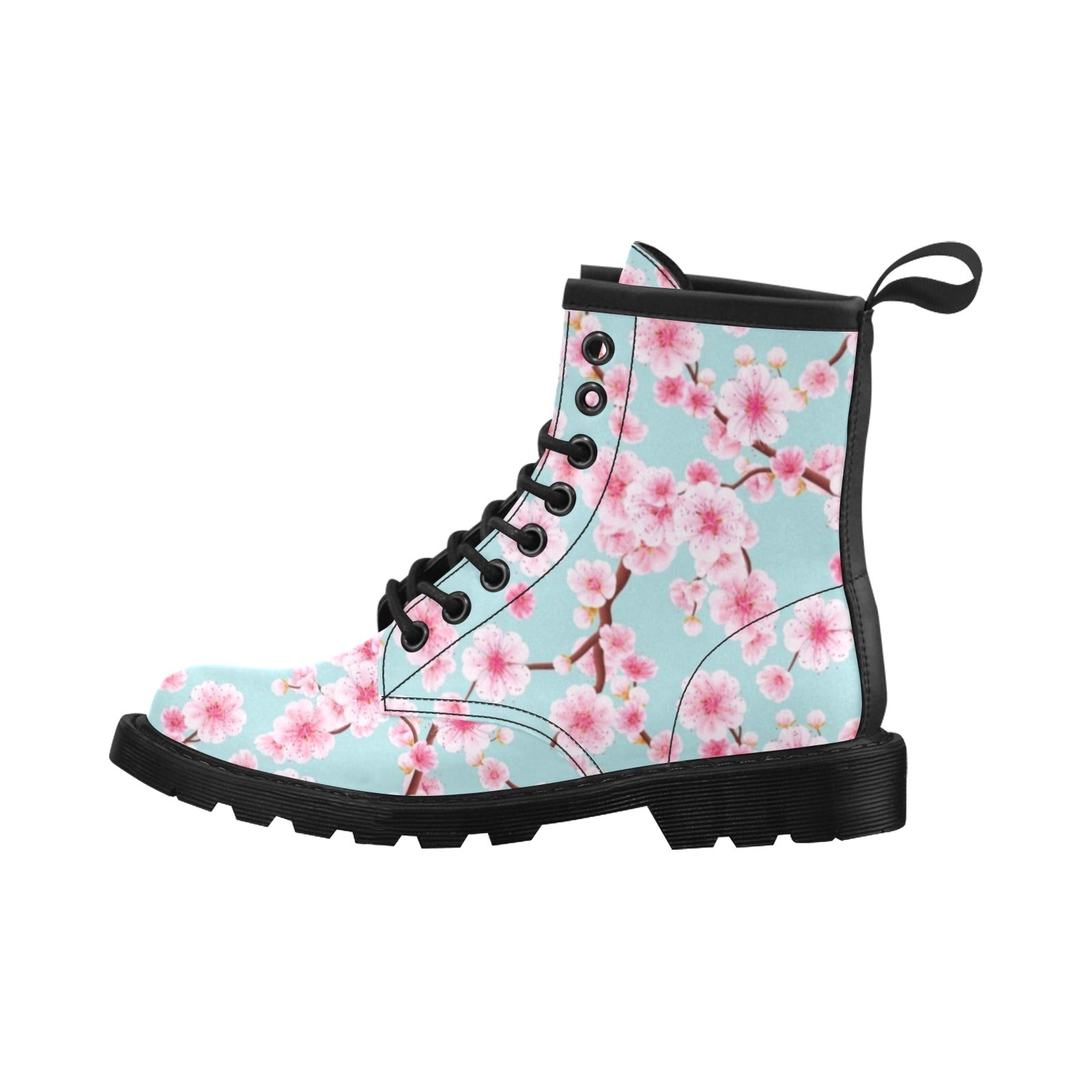 Cherry Blossom Pattern Print Design CB04 Women's Boots