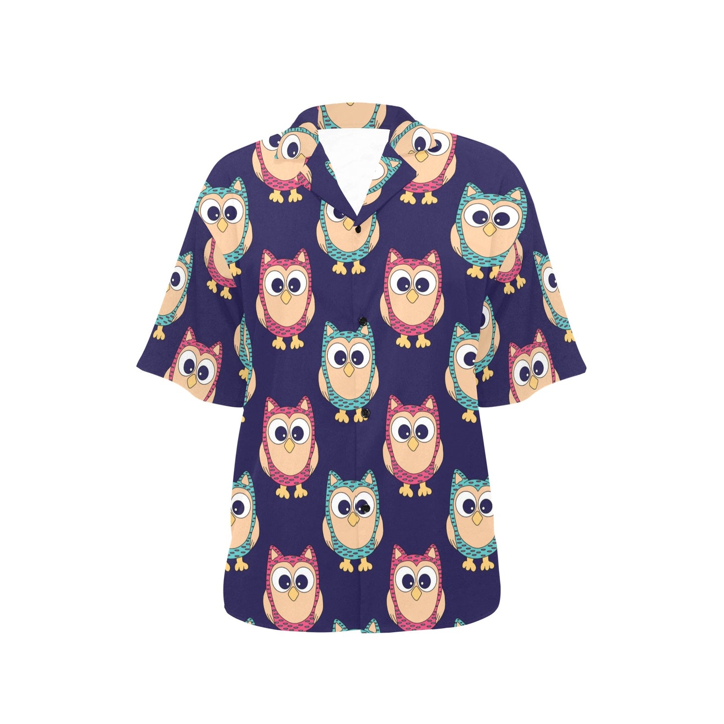 Owl Pattern Print Design A06 Women's Hawaiian Shirt