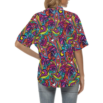 Trippy Print Design LKS302 Women's Hawaiian Shirt