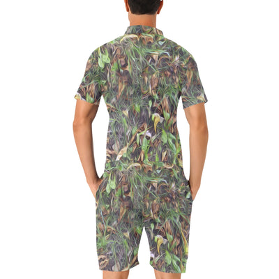 Camouflage Realistic Tree Print Men's Romper