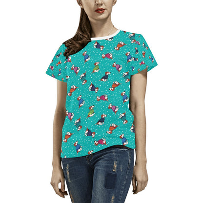 Russell Terriers Print Design LKS309 Women's  T-shirt